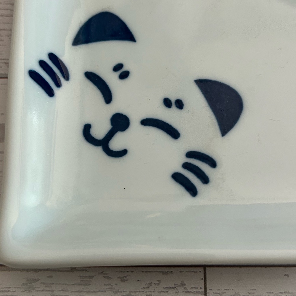 Sousaku Cat Face paw blue plate Sound Collection Japan sushi bread trinket - Picture 3 of 6